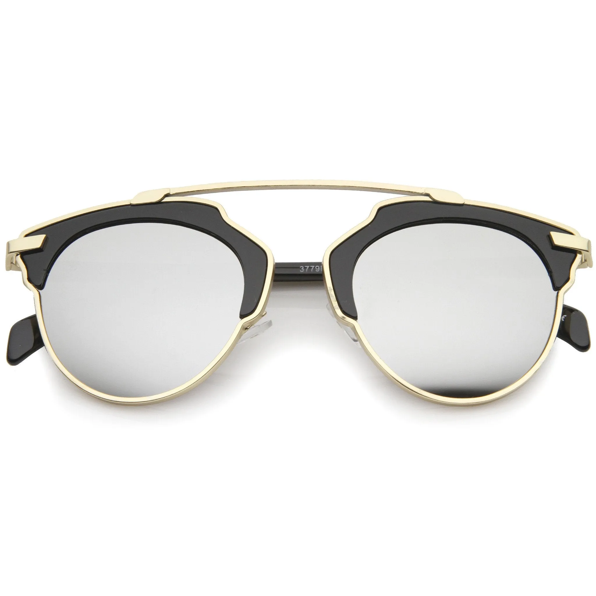 Modern Fashion 2 Tone Mirrored Lens Aviator Sunglasses A209