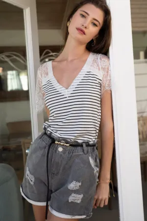 Molly Lace Detail Tee
