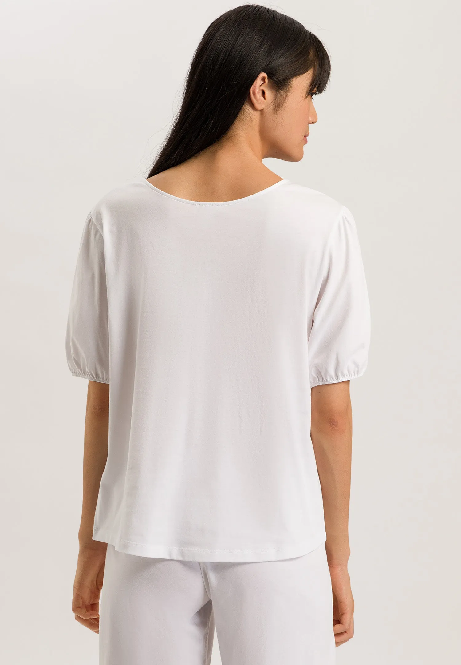 Natural Shirt Organic Cotton Square Neck Top | White 78807-101