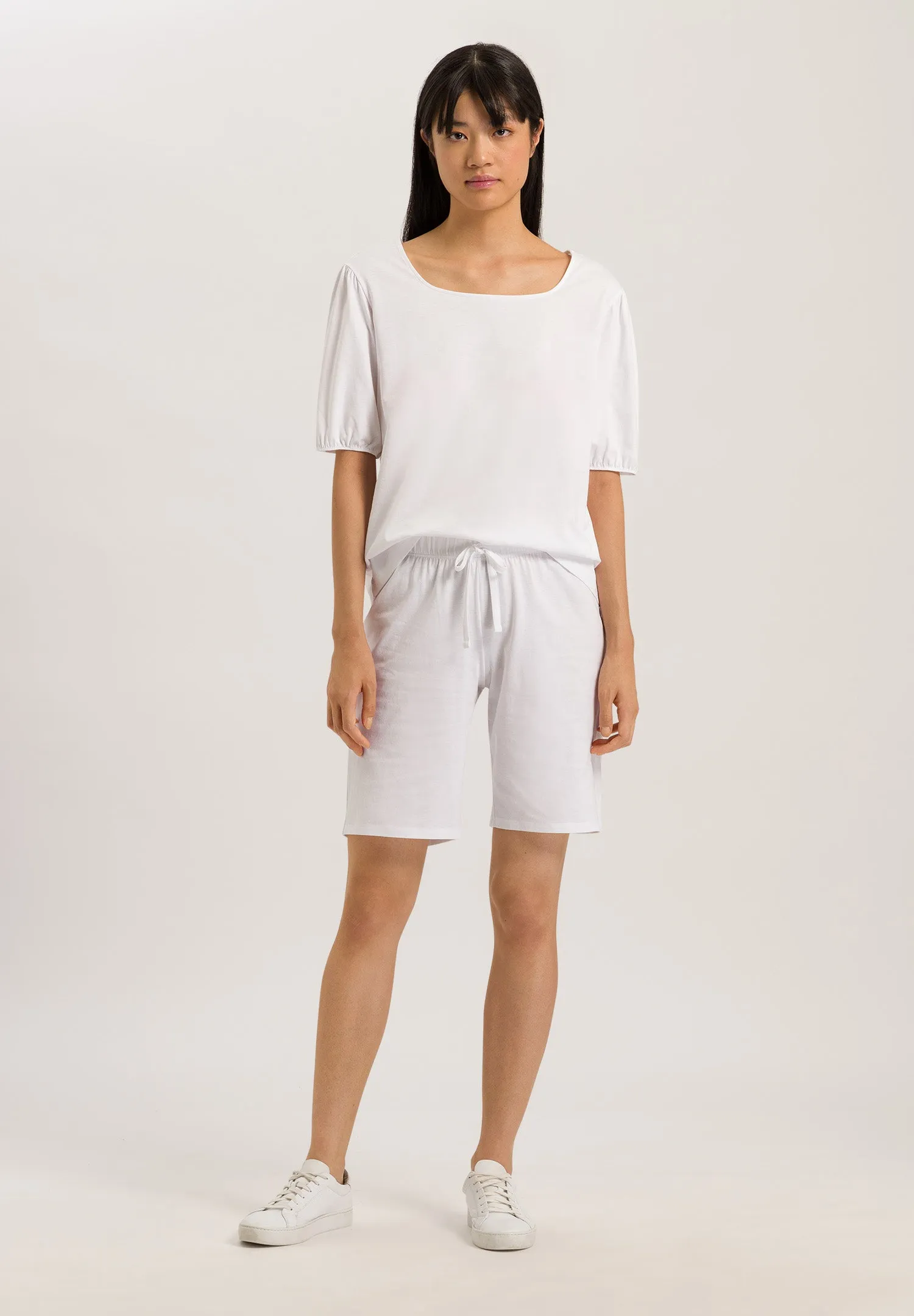 Natural Shirt Organic Cotton Square Neck Top | White 78807-101