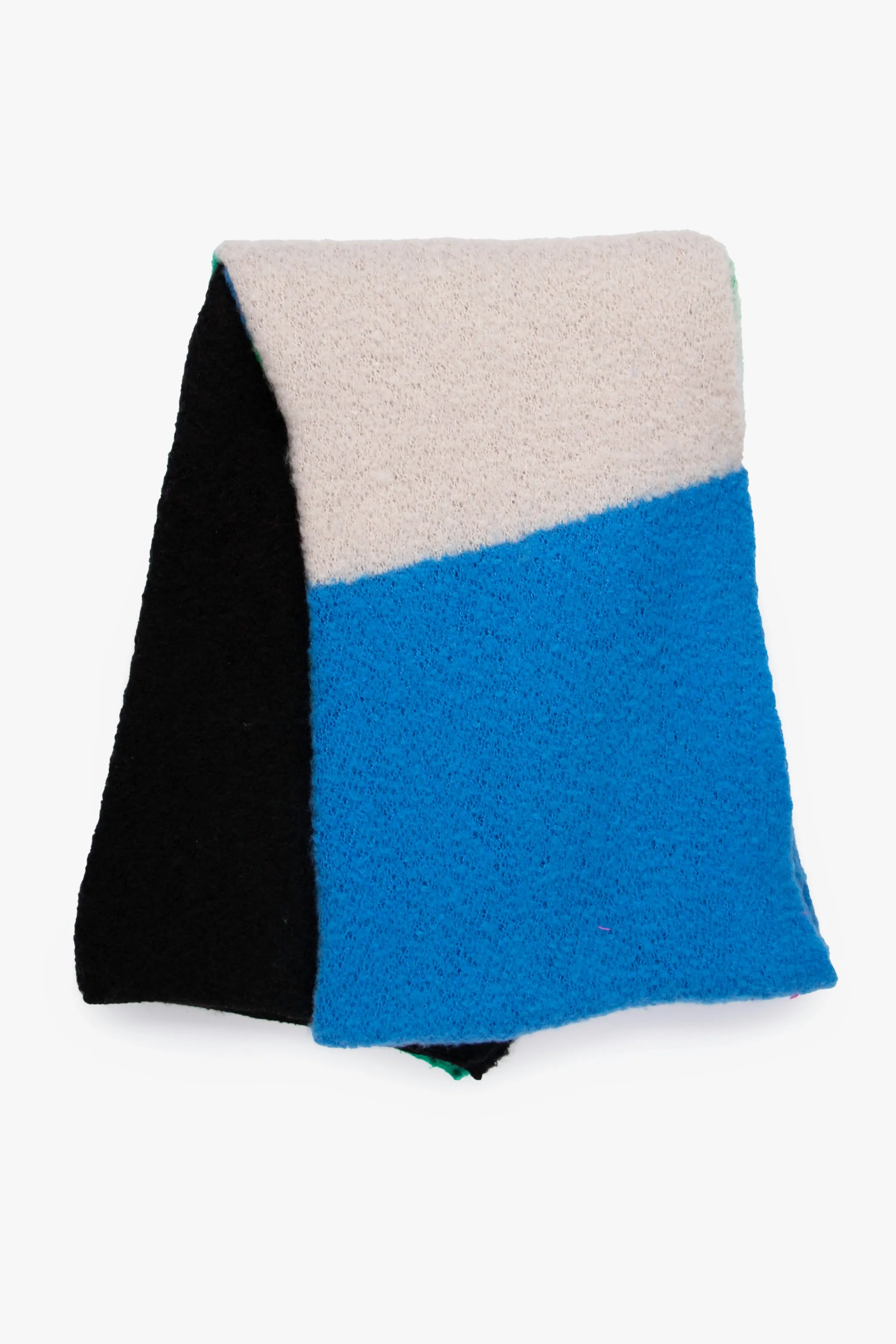 Nellie Heavyweight Scarf - Blue/Green, Colour Block