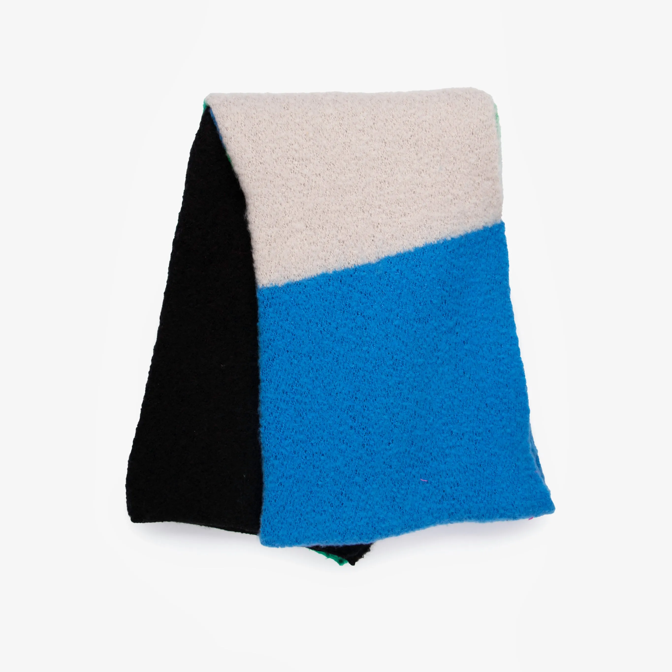 Nellie Heavyweight Scarf - Blue/Green, Colour Block