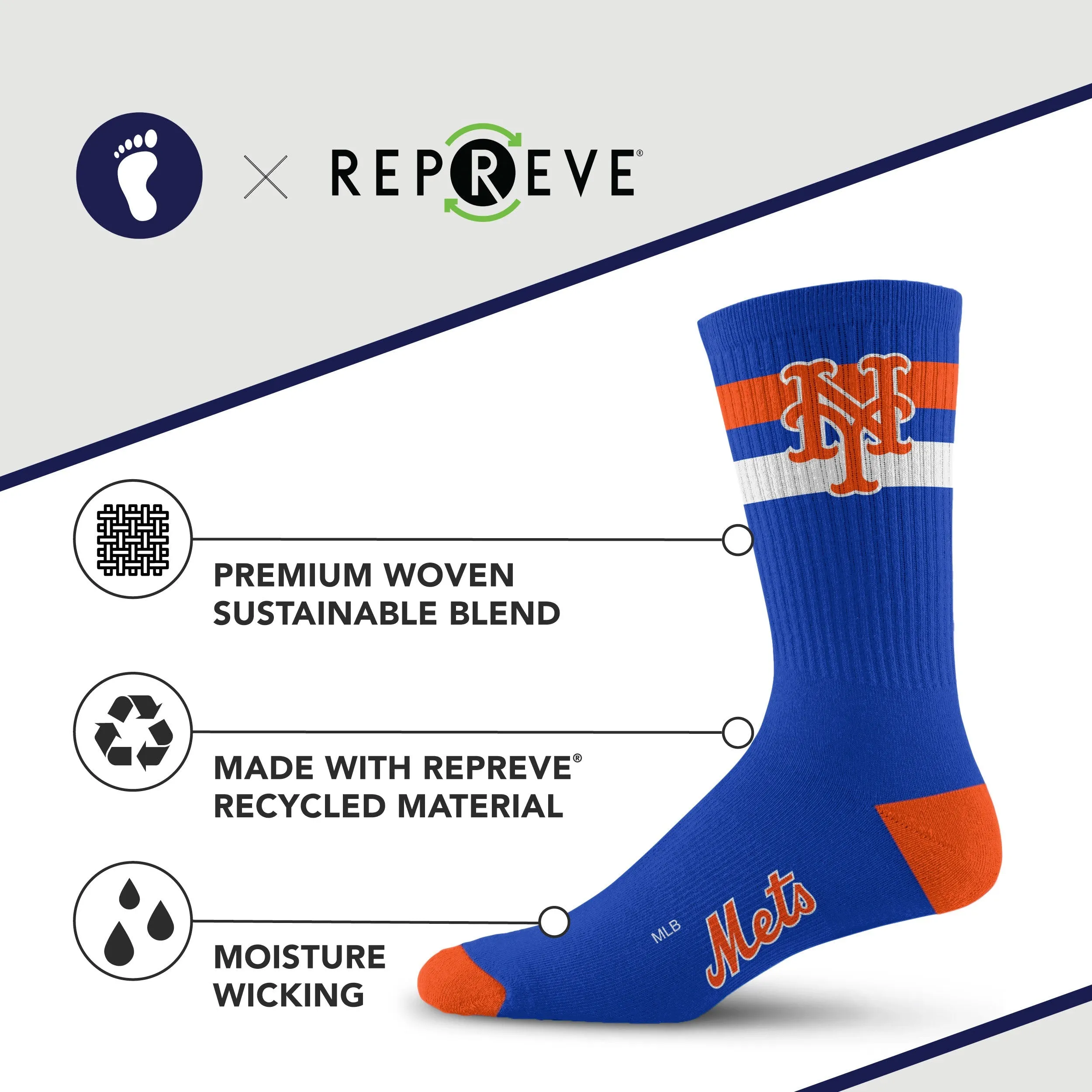 New York Mets Legend Premium Crew Socks