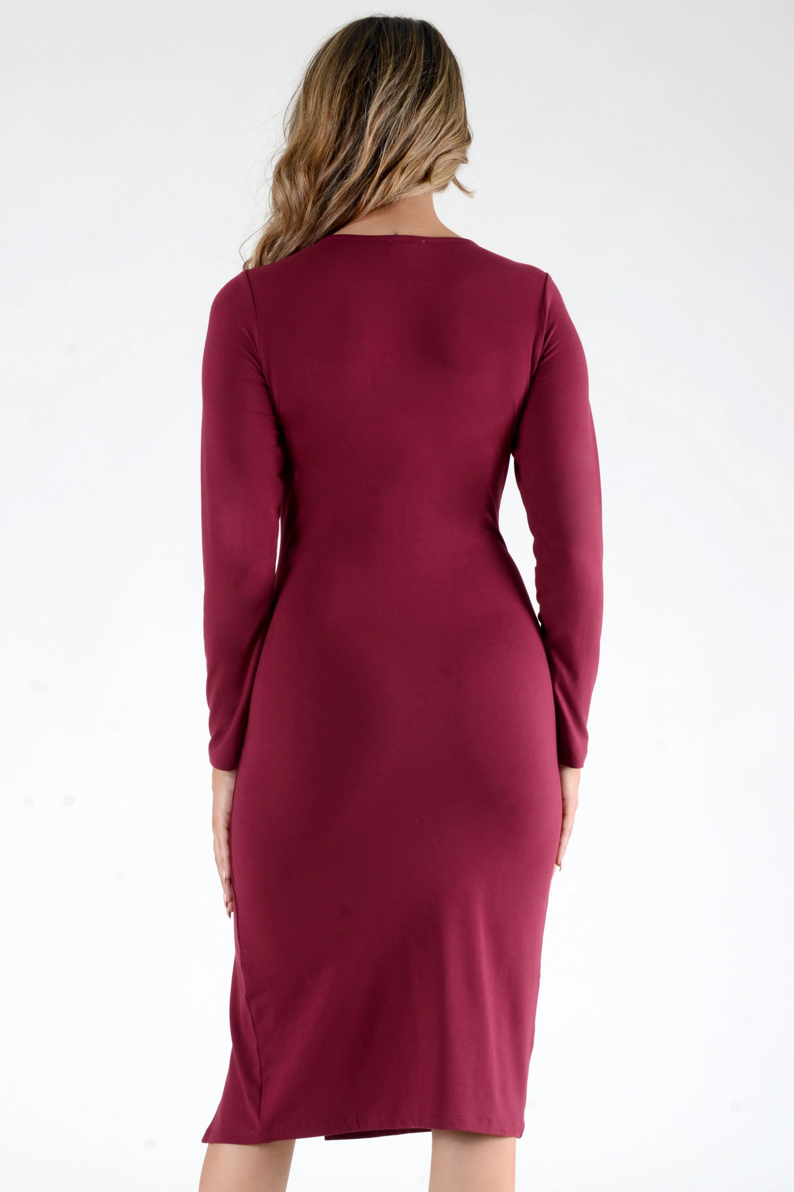 Night Life Bodycon Slit Hem Dress