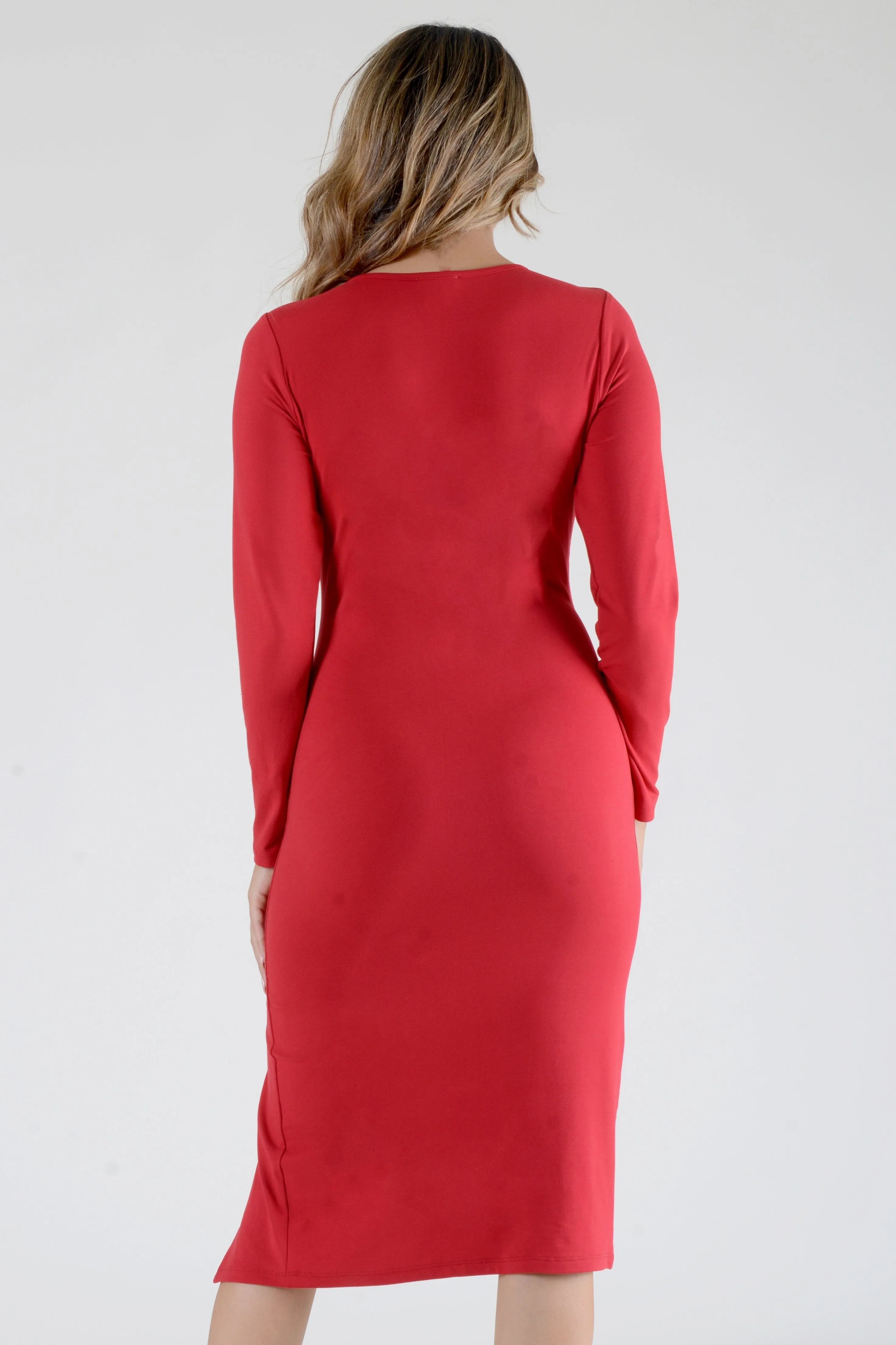 Night Life Bodycon Slit Hem Dress