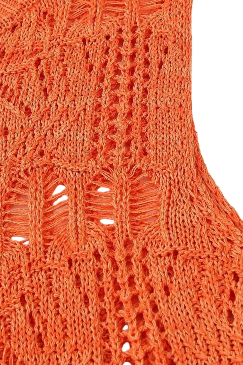 'Nika' Embellished Beaded Crochet Knit Top