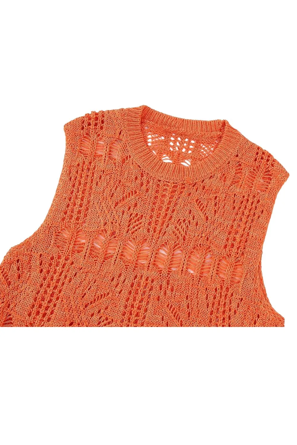 'Nika' Embellished Beaded Crochet Knit Top