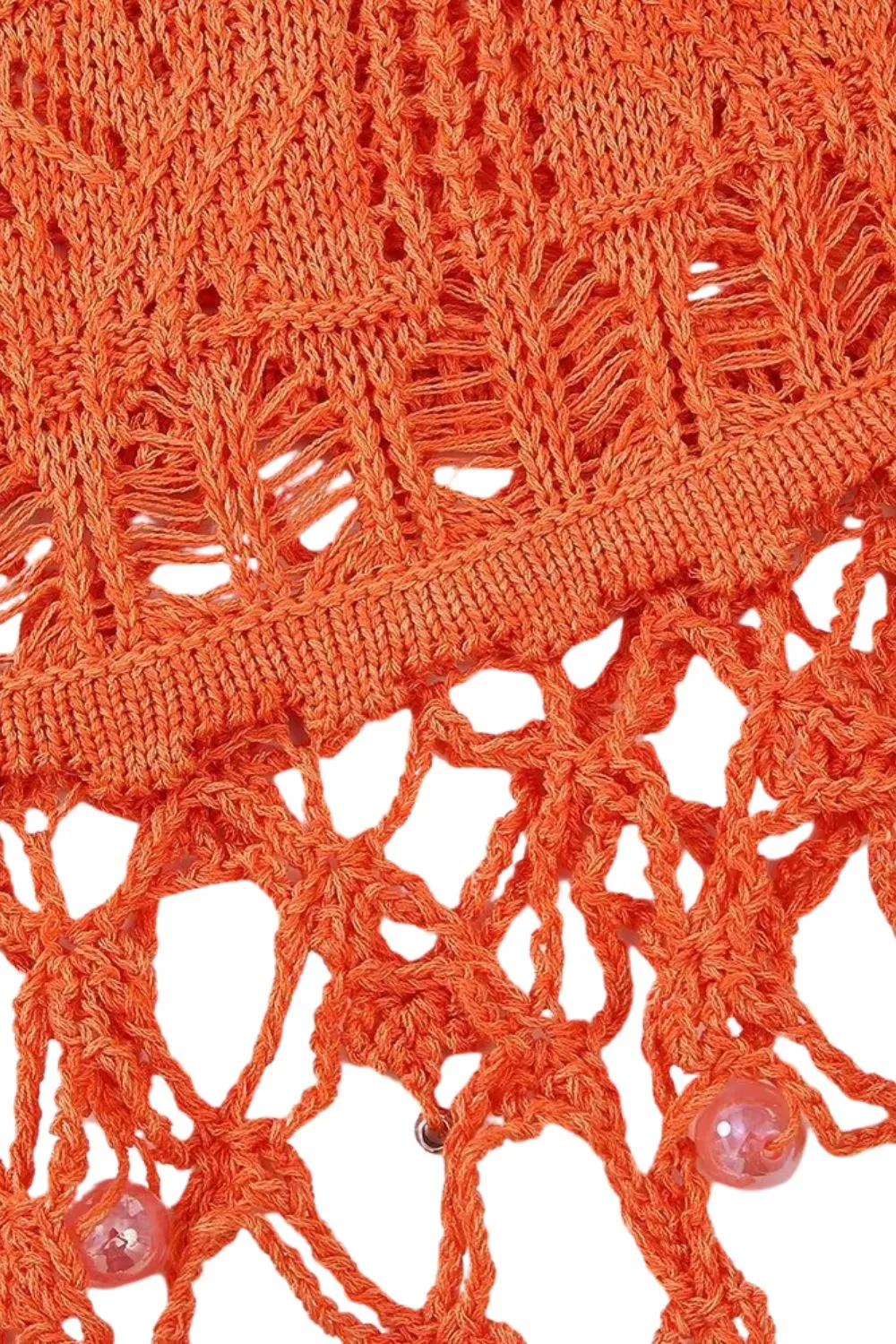 'Nika' Embellished Beaded Crochet Knit Top