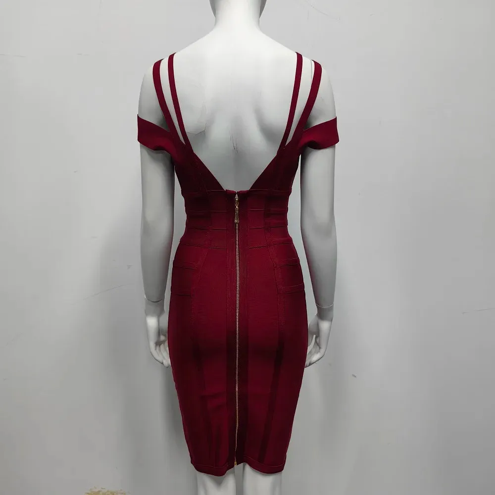Off Shoulder Bodycon Bandage Evening Dress