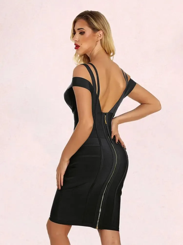Off Shoulder Bodycon Bandage Evening Dress