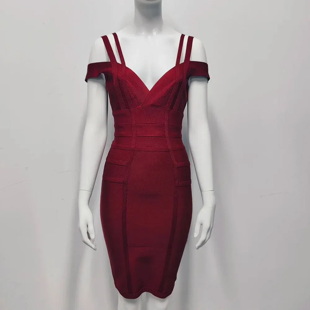 Off Shoulder Bodycon Bandage Evening Dress
