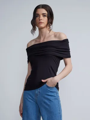 Off-Shoulder Knit Top