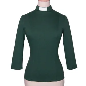 Organic cotton bottle green jersey top