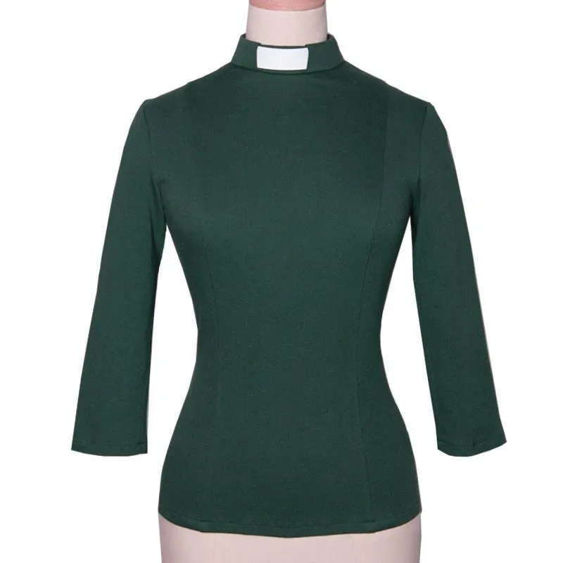 Organic cotton bottle green jersey top