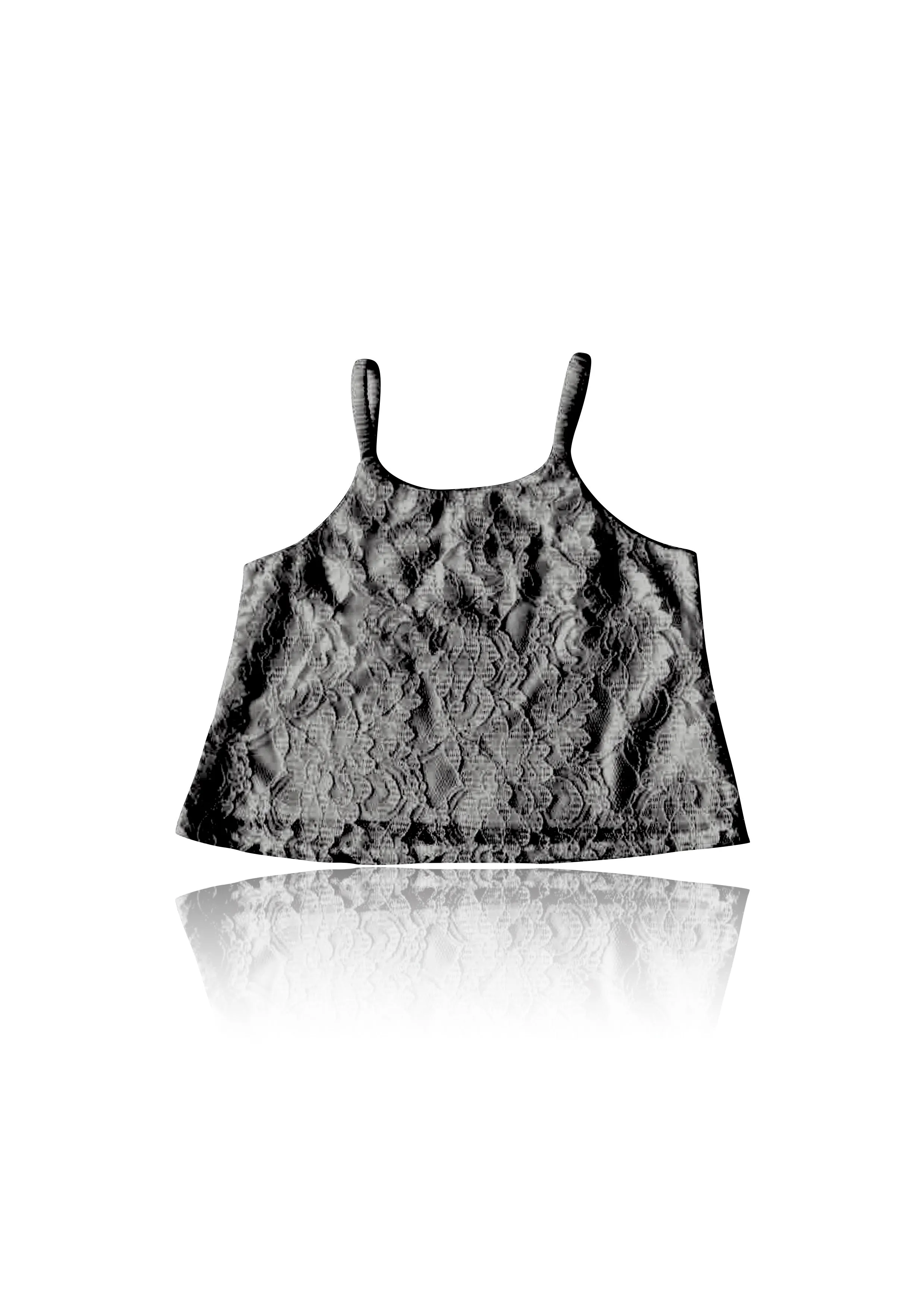 [OUTLET] DOLLY by Le Petit Tom ® LACY SPAGHETTI TOP black
