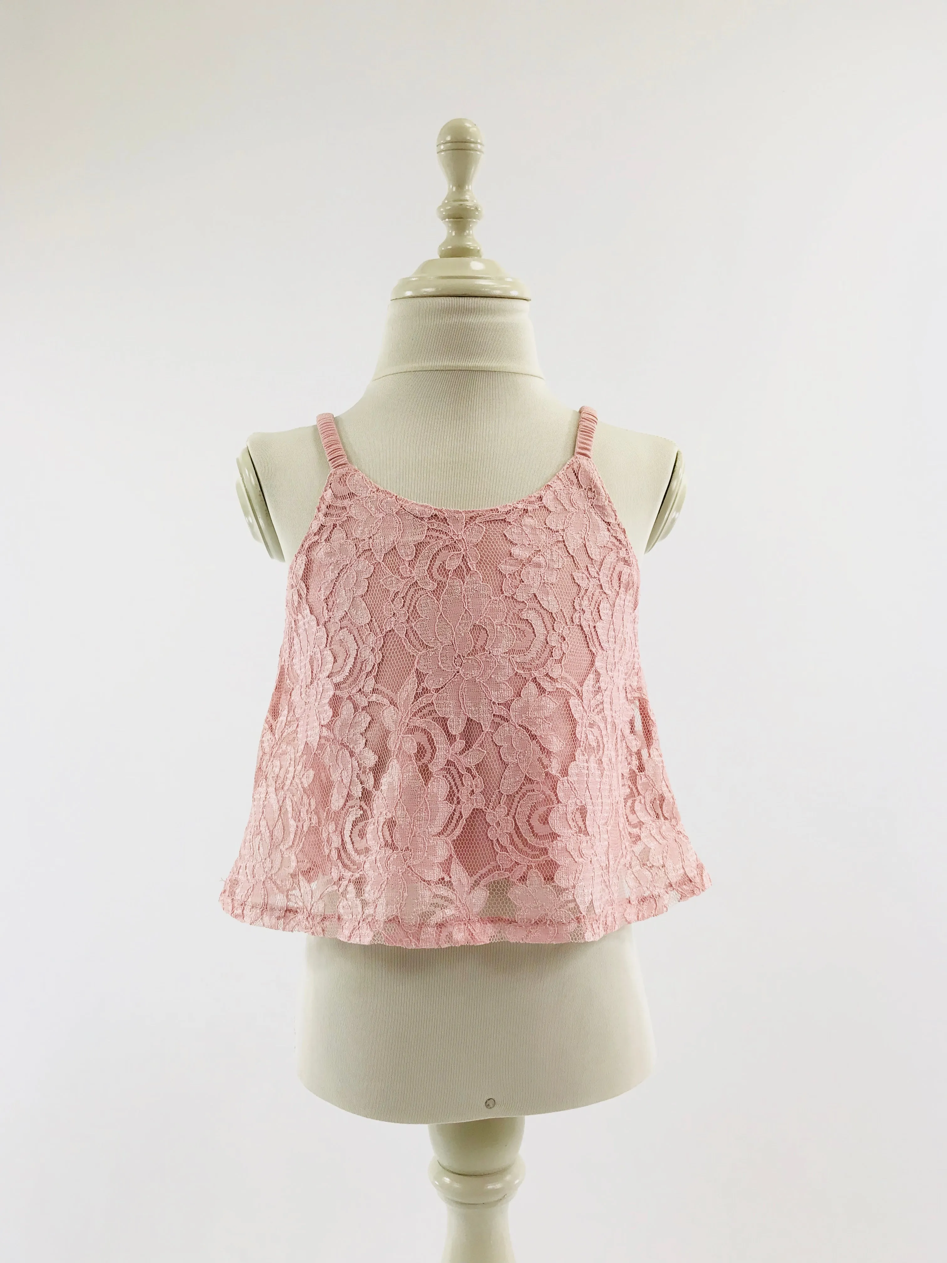 [OUTLET] DOLLY by Le Petit Tom ® LACY SPAGHETTI TOP pink