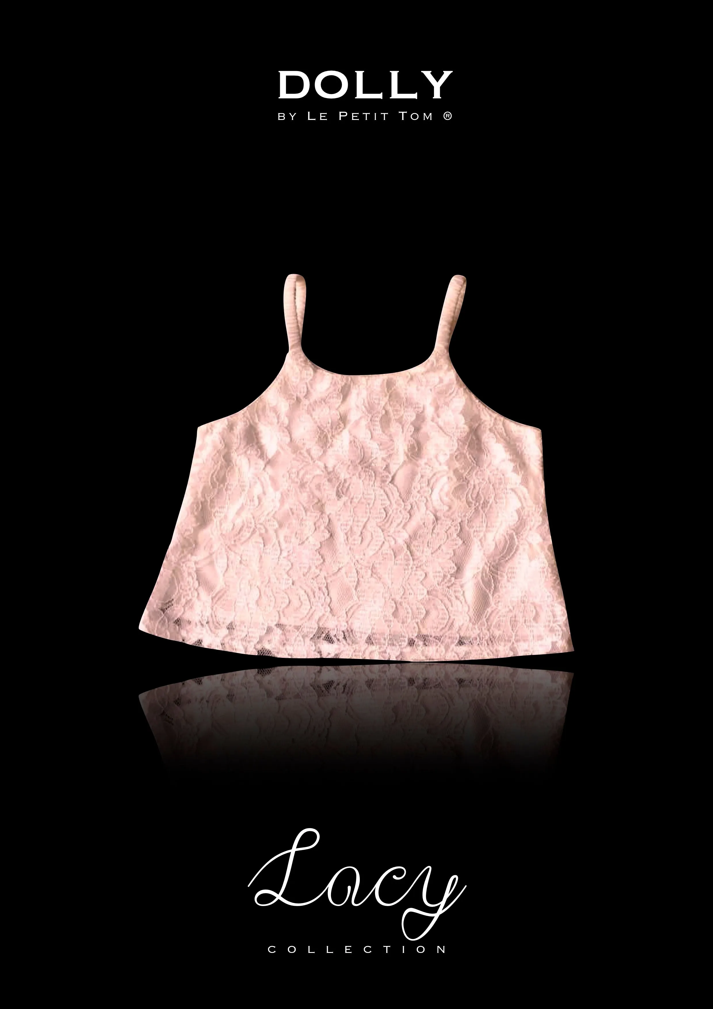 [OUTLET] DOLLY by Le Petit Tom ® LACY SPAGHETTI TOP pink