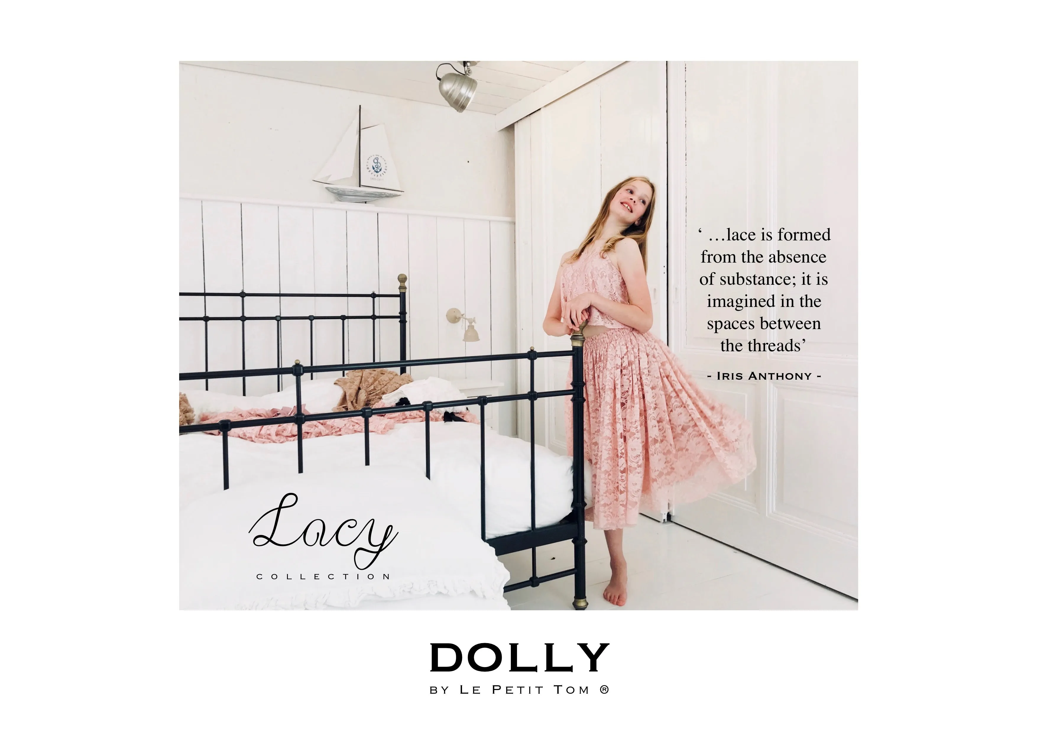 [OUTLET] DOLLY by Le Petit Tom ® LACY SPAGHETTI TOP pink