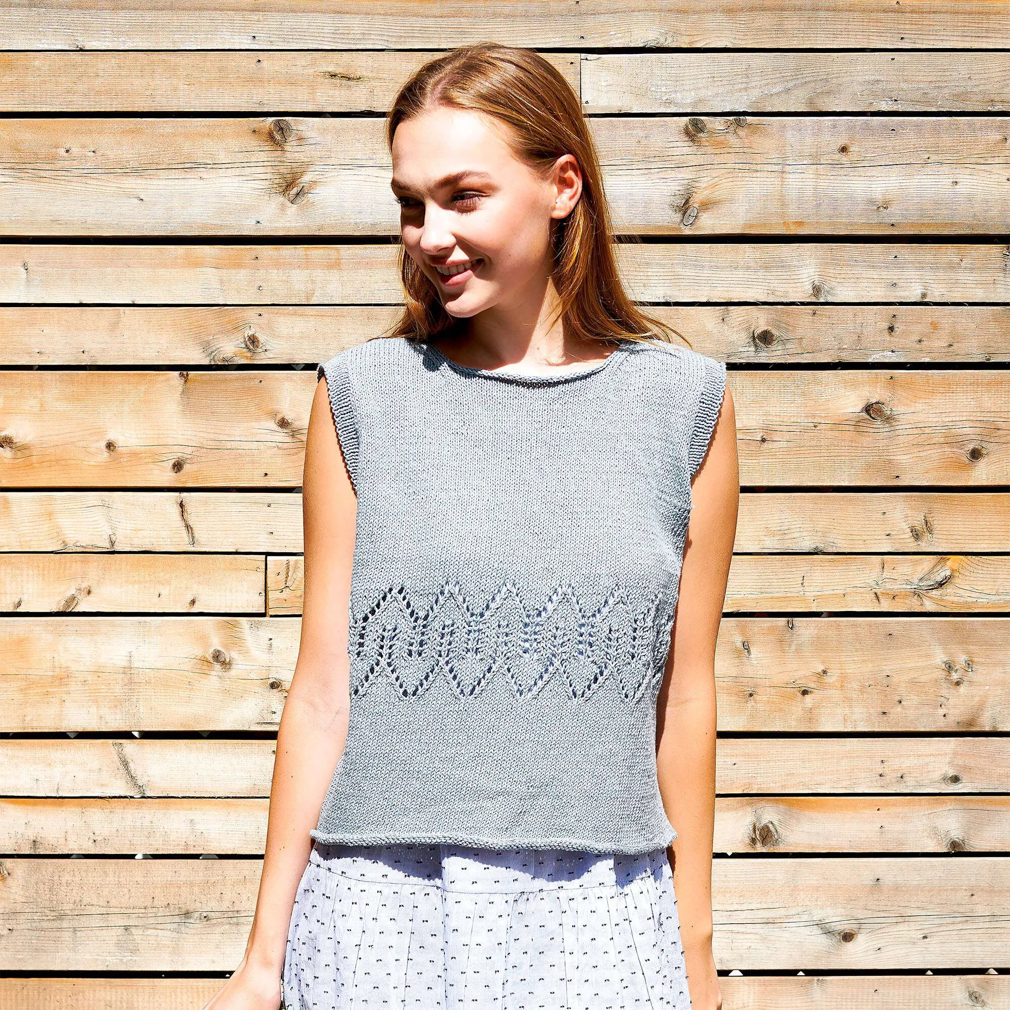 Patons Knit Geometric Lace Top