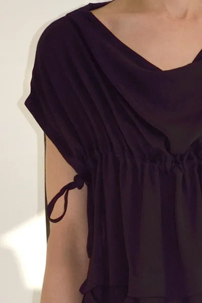 Pelican Top in Black Crinkle