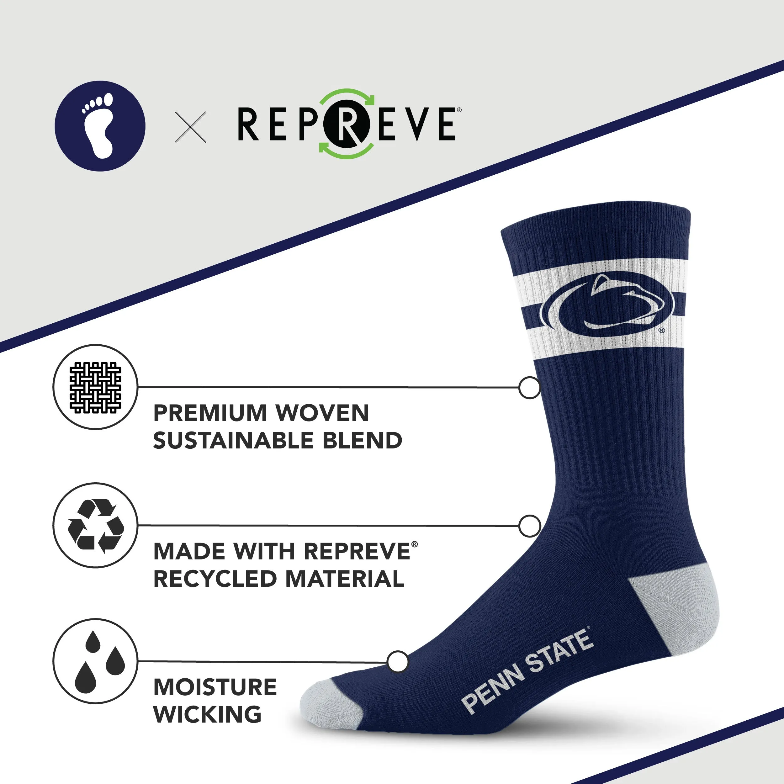 Penn State Nittany Lions Legend Premium Crew Socks
