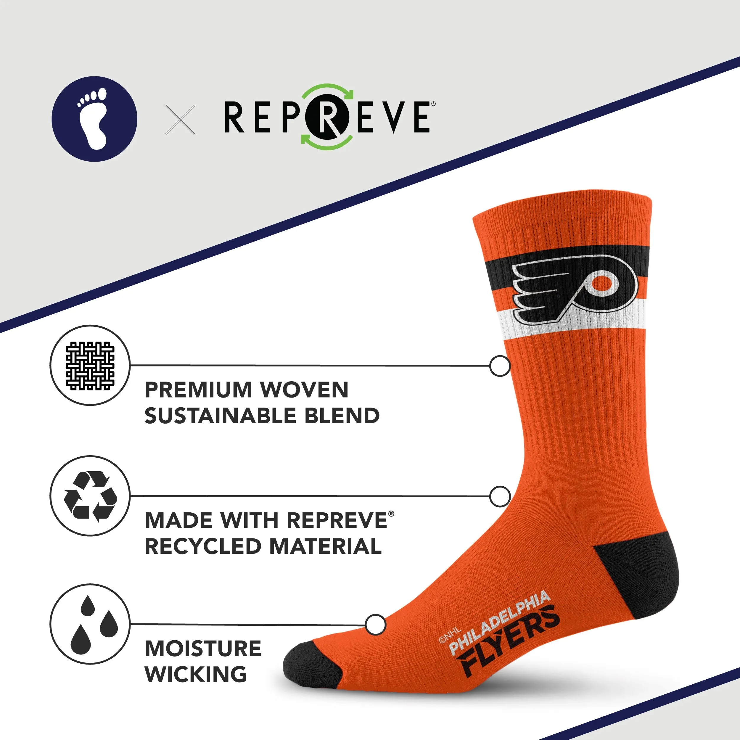 Philadelphia Flyers Legend Premium Crew Socks