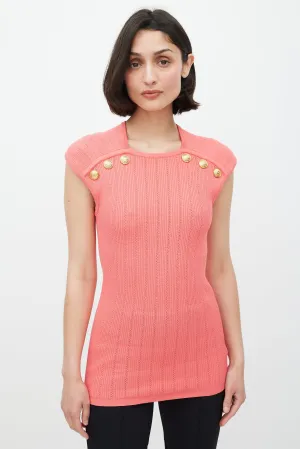 Pink & Gold Knit Top