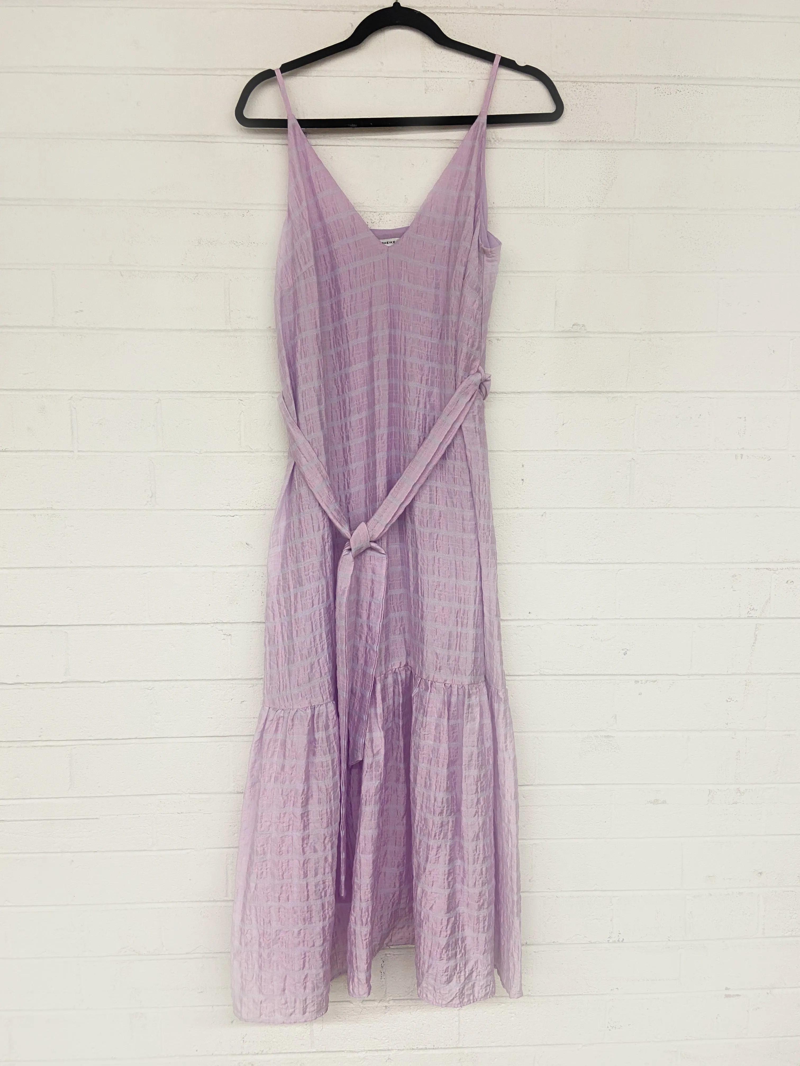 Pink Waist Tie Maxi Dress