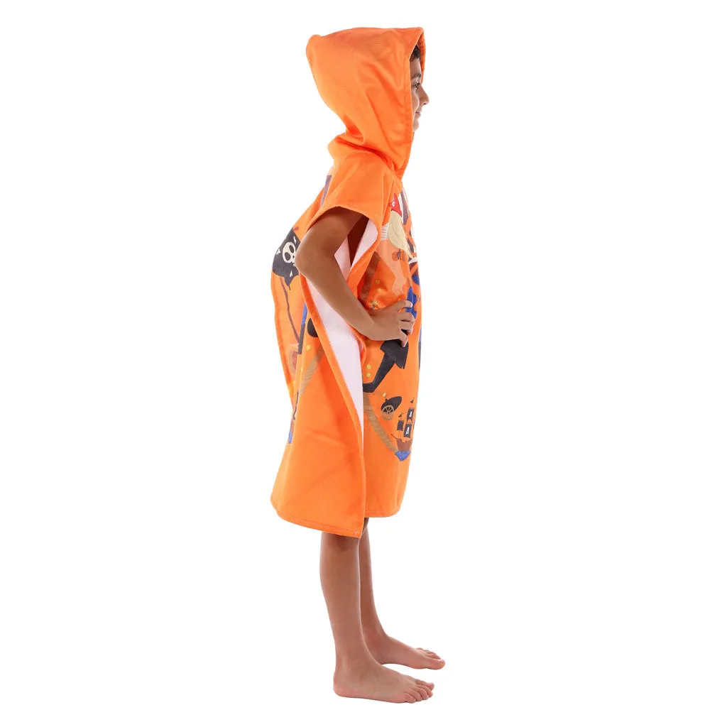 Pirate Printed Kids Poncho