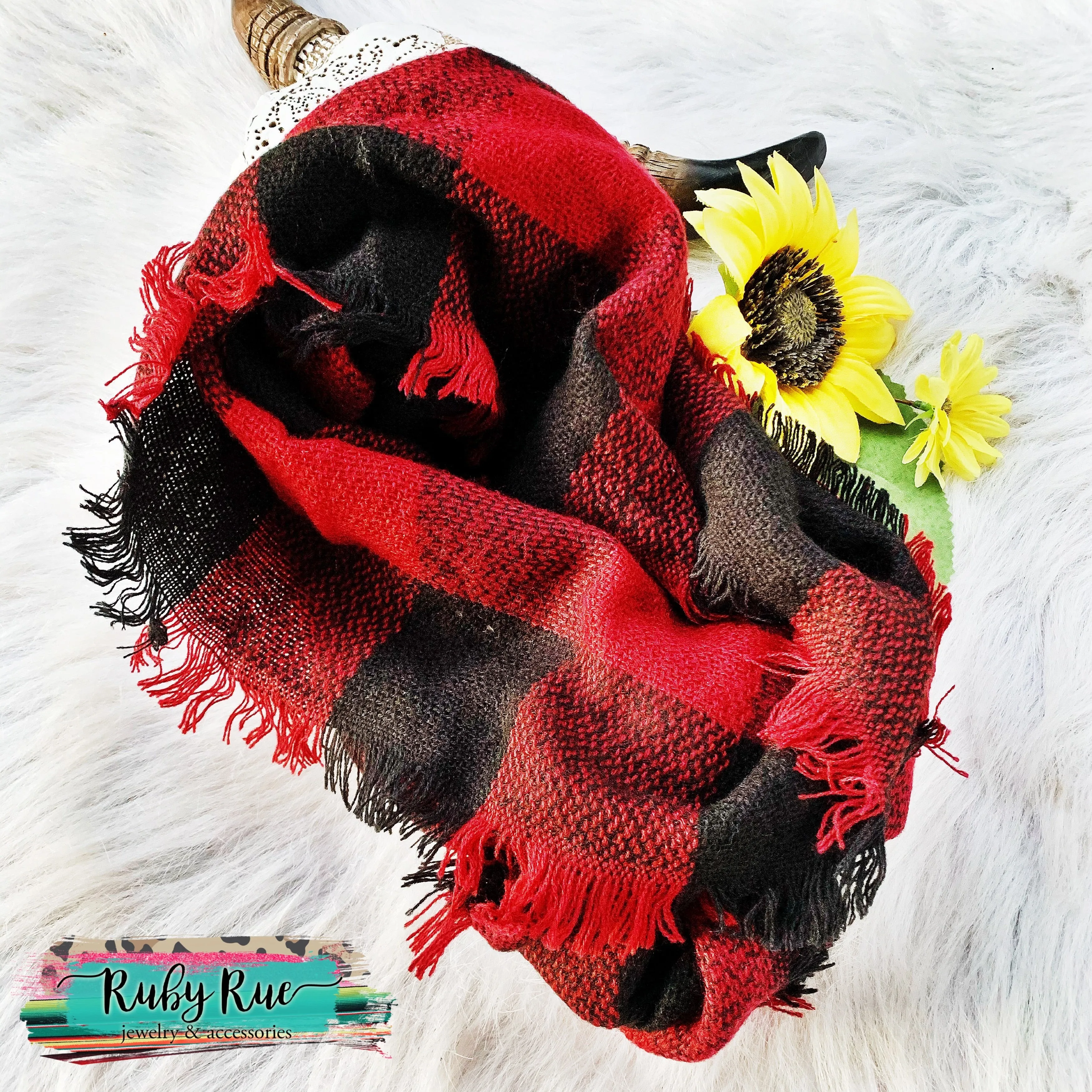 Plaid Infinity Scarf