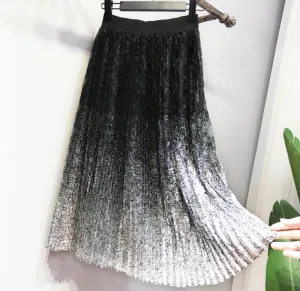 Pleated Midi Skirt
