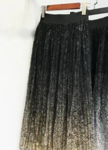 Pleated Midi Skirt
