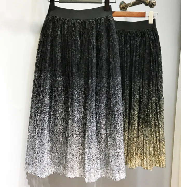 Pleated Midi Skirt