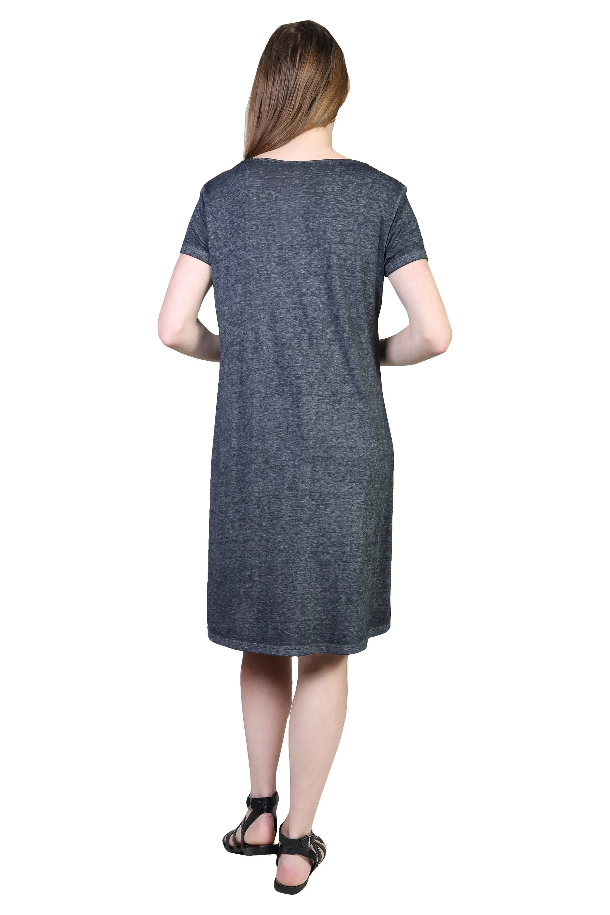 Plus Size Soft & Supple Knit Dress with Lace Trim