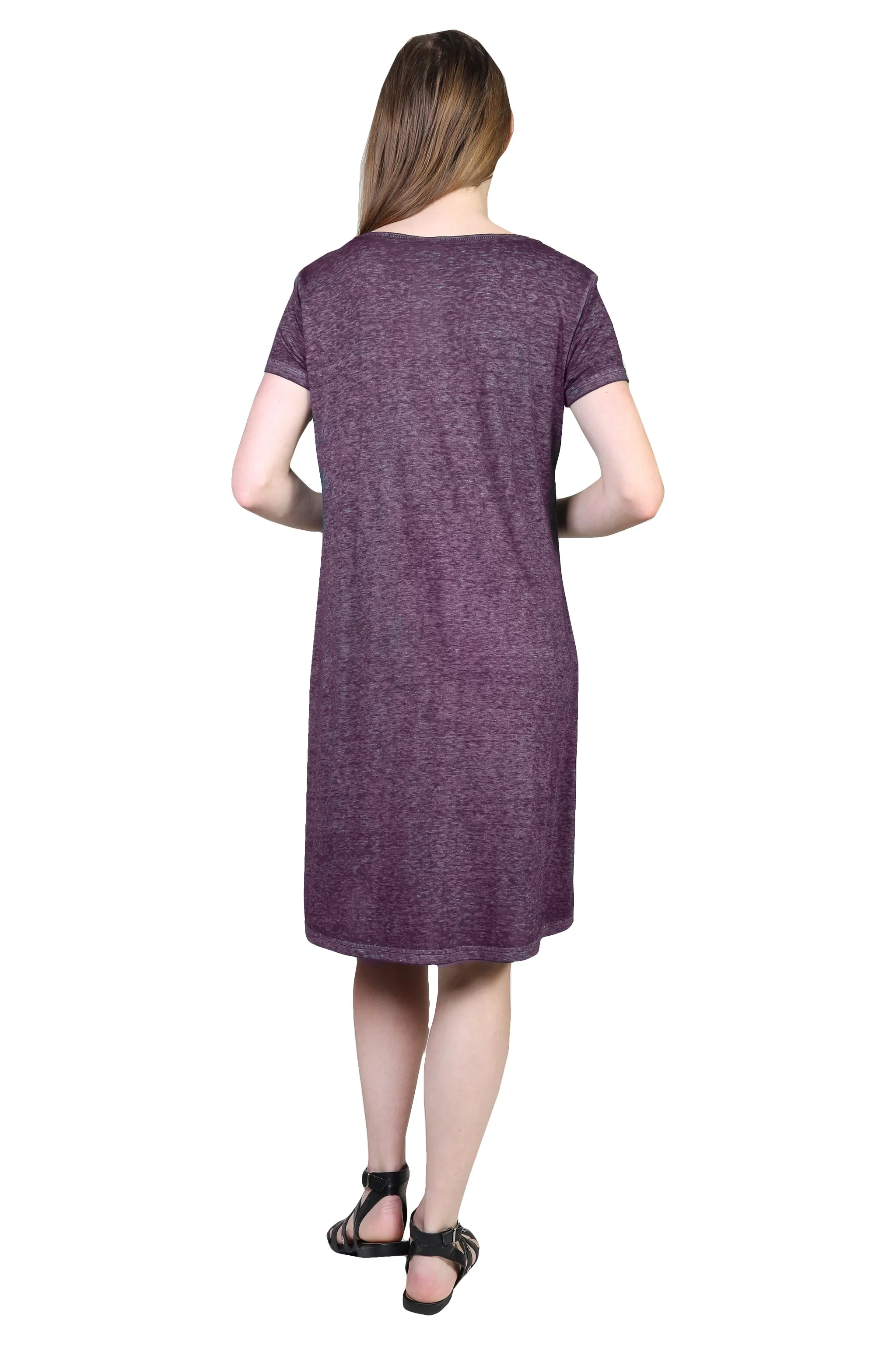 Plus Size Soft & Supple Knit Dress with Lace Trim
