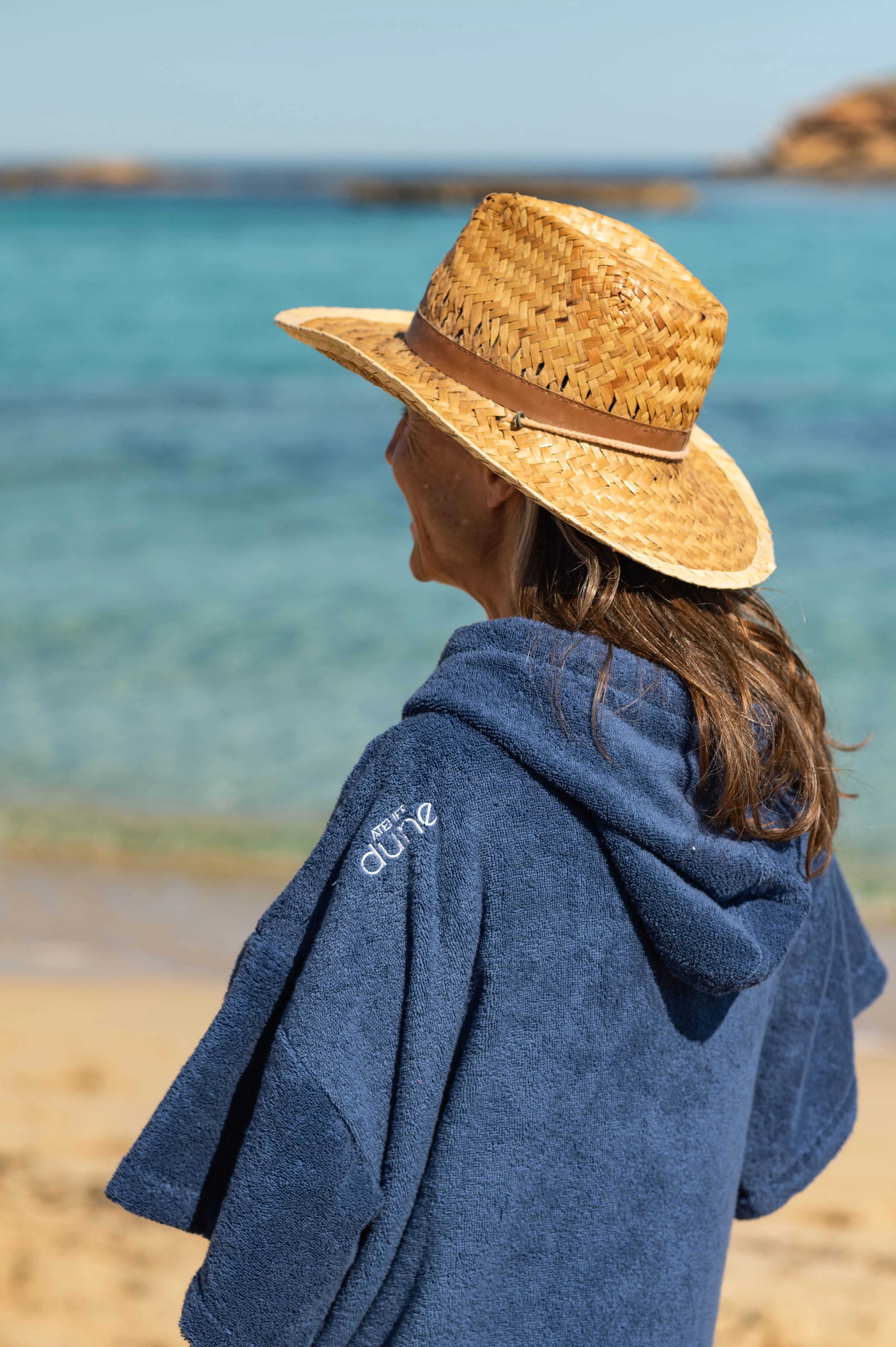 Poncho Premium coton bio - Outremer
