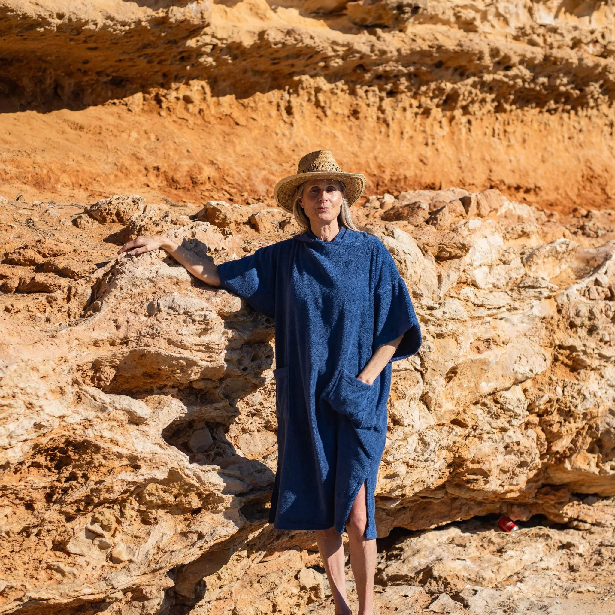 Poncho Premium coton bio - Outremer