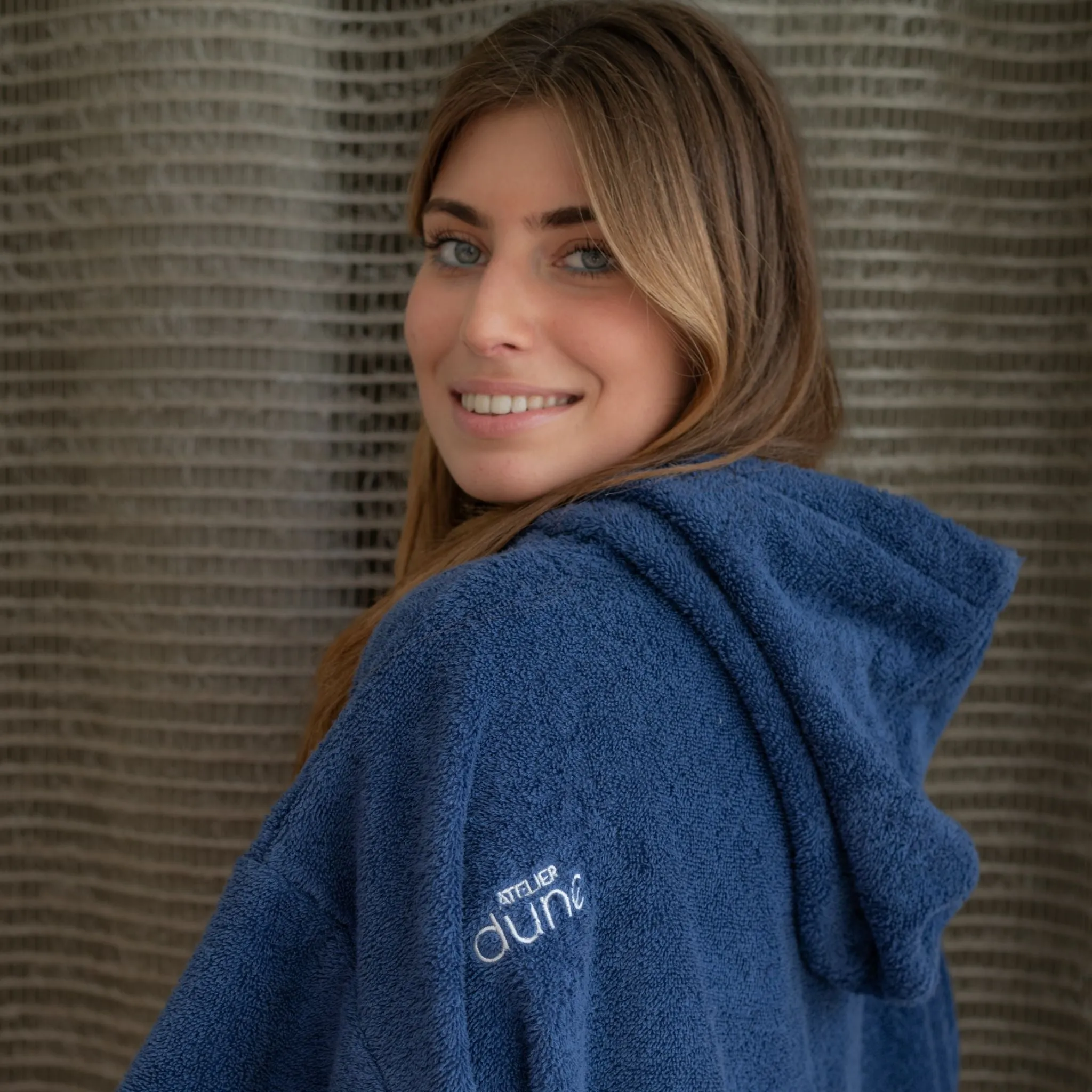 Poncho Premium coton bio - Outremer