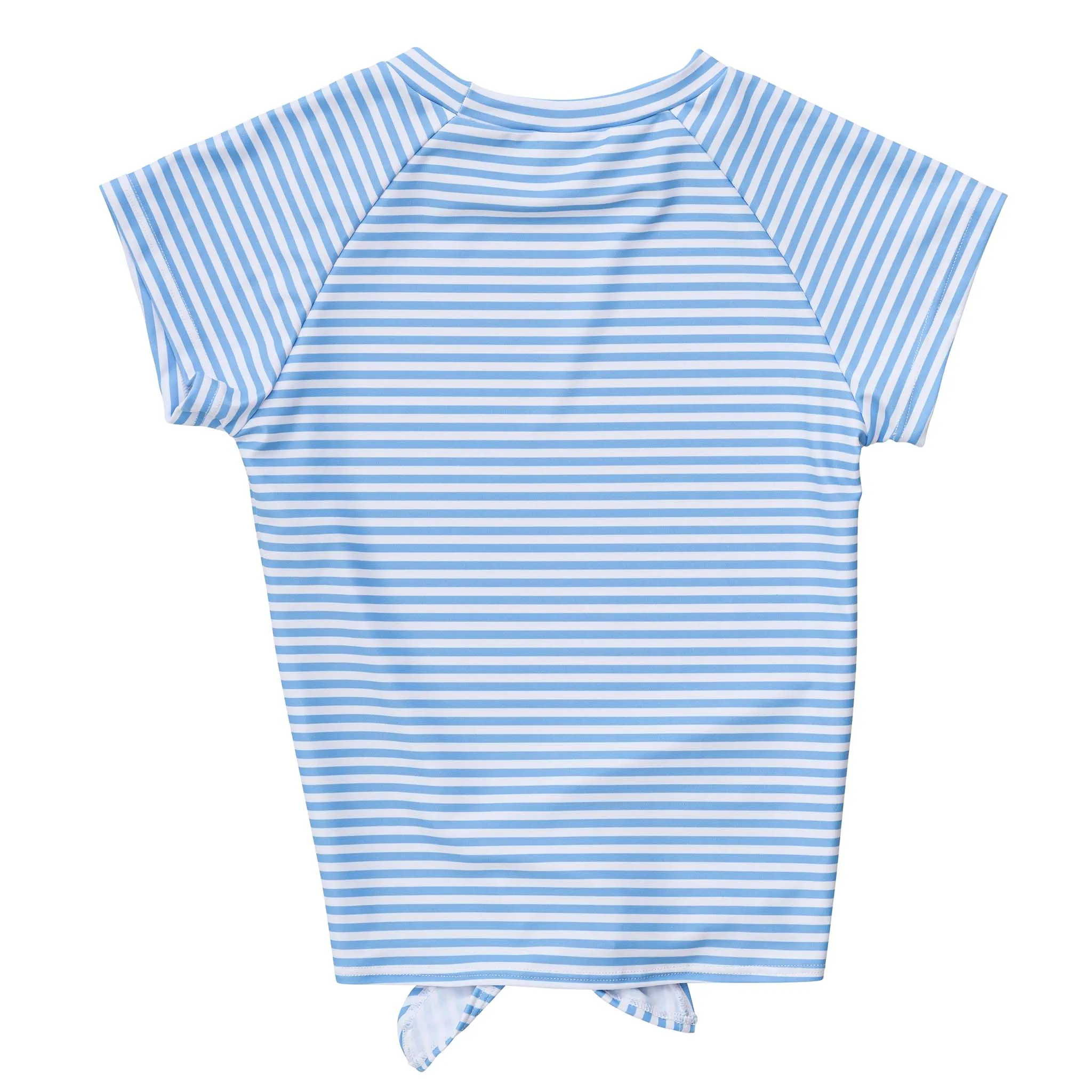 Powder Blue Sustainable Stripe Knot SS Rash Top