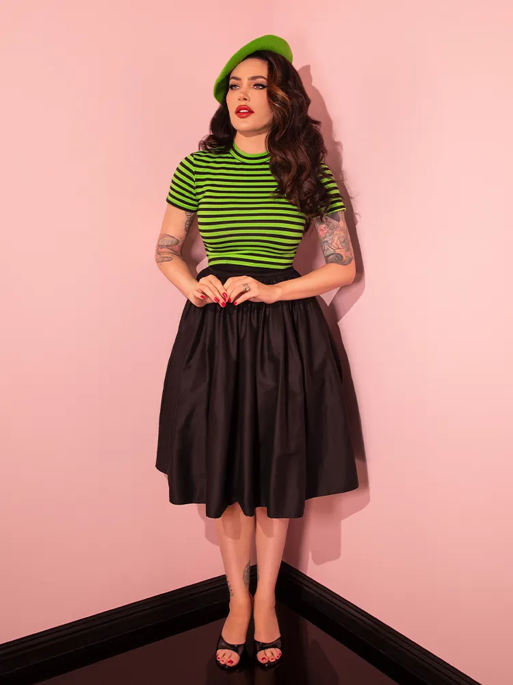 PRE-ORDER - NEW FIT - Vixen Swing Skirt in Black - Vixen by Micheline Pitt