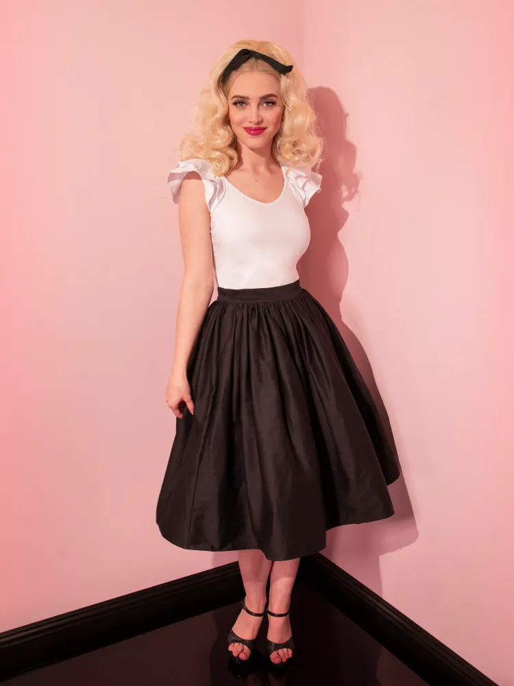 PRE-ORDER - NEW FIT - Vixen Swing Skirt in Black - Vixen by Micheline Pitt