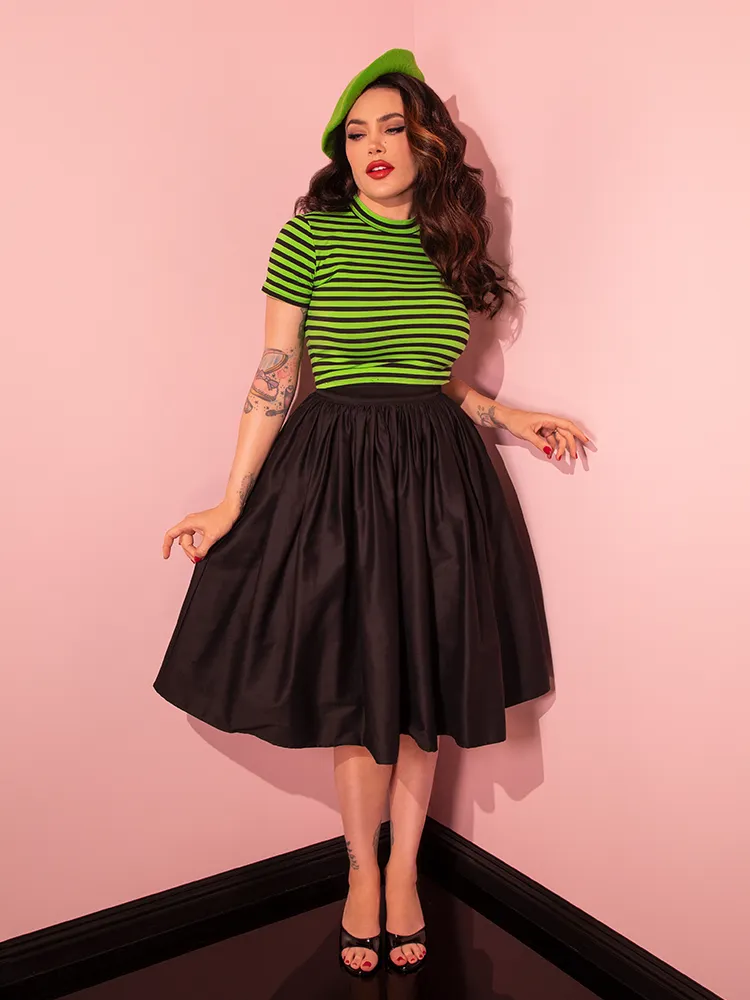 PRE-ORDER - NEW FIT - Vixen Swing Skirt in Black - Vixen by Micheline Pitt