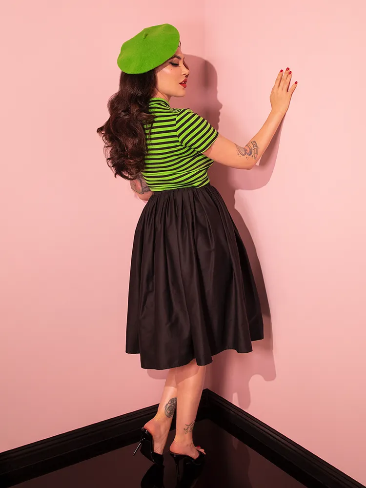 PRE-ORDER - NEW FIT - Vixen Swing Skirt in Black - Vixen by Micheline Pitt