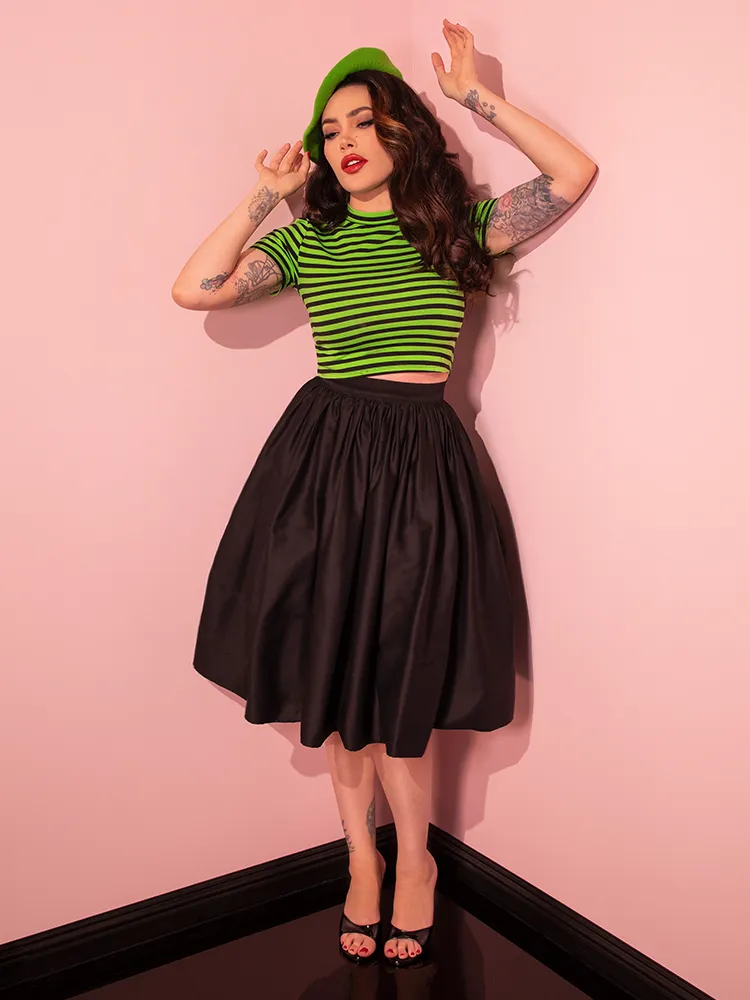 PRE-ORDER - NEW FIT - Vixen Swing Skirt in Black - Vixen by Micheline Pitt