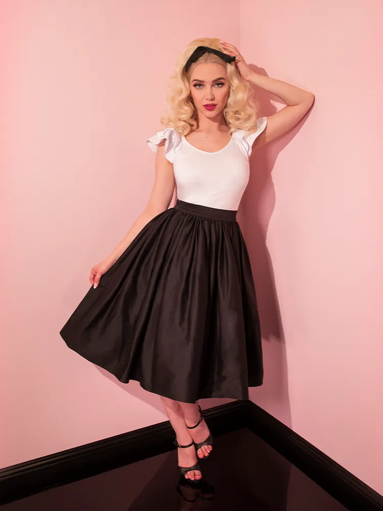 PRE-ORDER - NEW FIT - Vixen Swing Skirt in Black - Vixen by Micheline Pitt