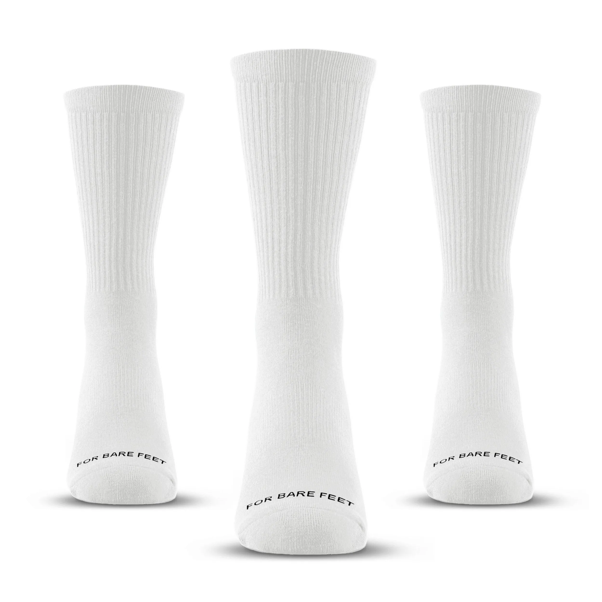 Premium Crew Socks 3 Pack White