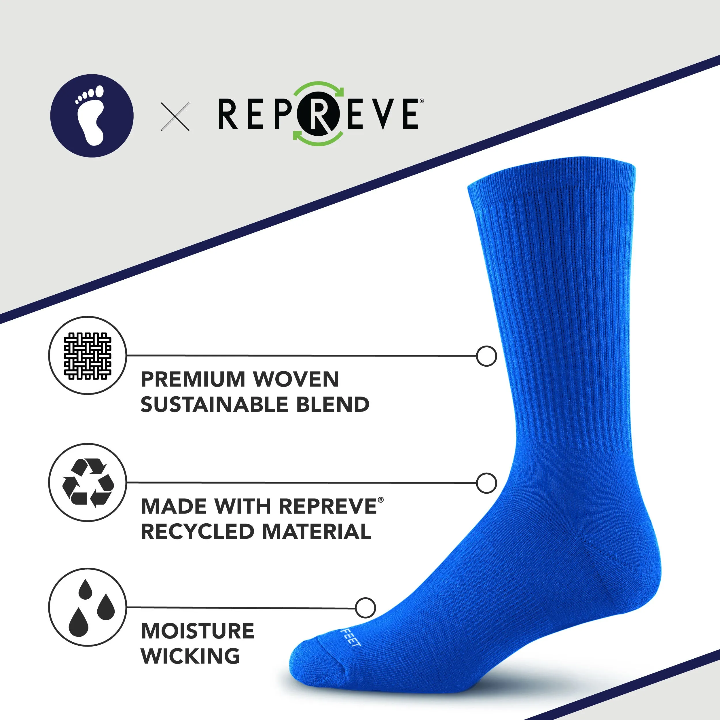 Premium Crew Socks Blue