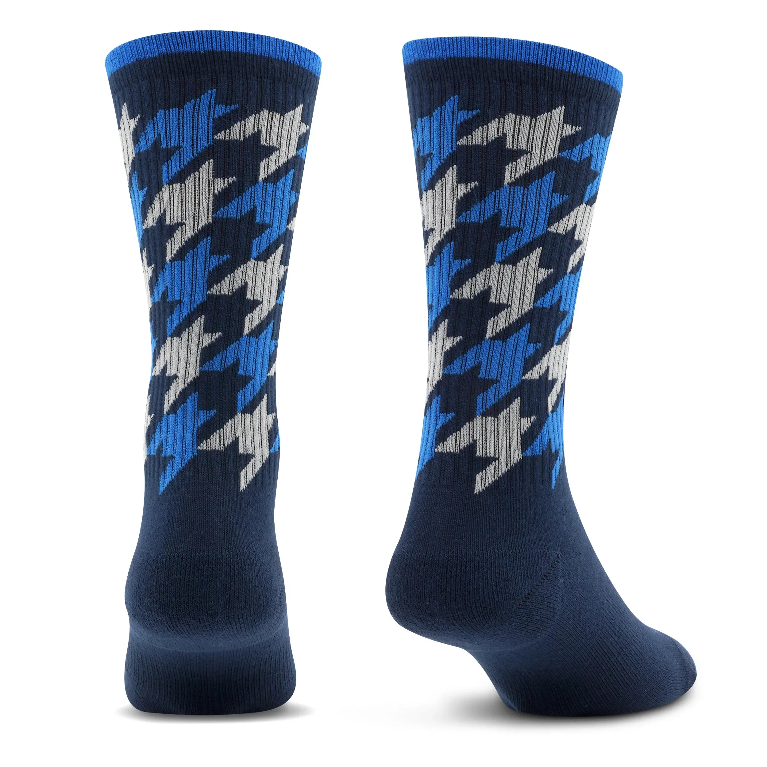 Premium Crew Socks Houndstooth Navy