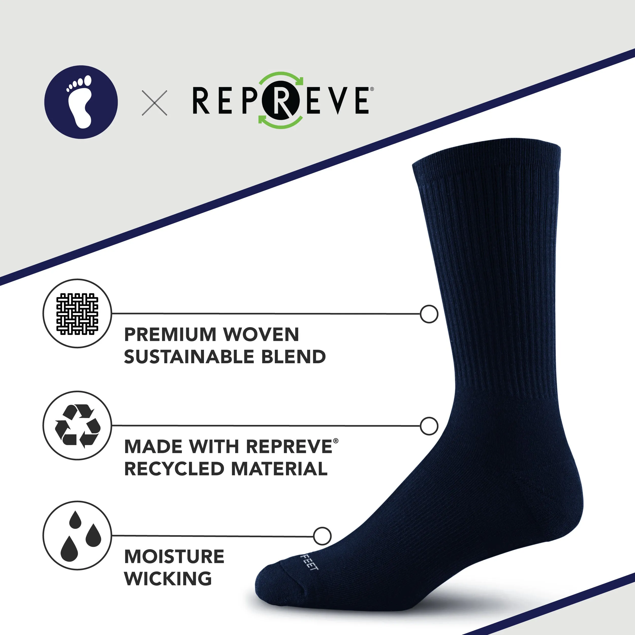 Premium Crew Socks Navy
