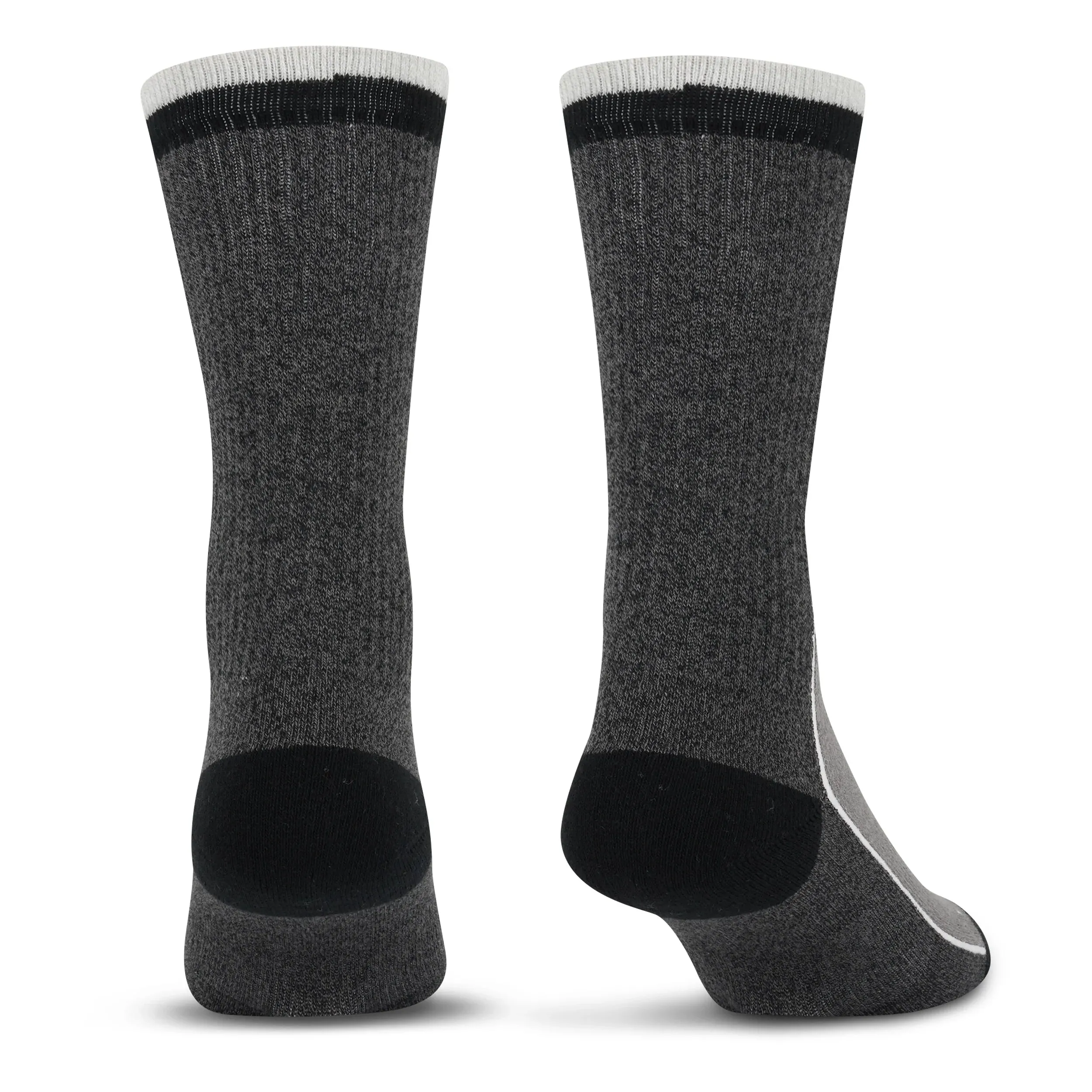 Premium Crew Socks Split Stripe Grey